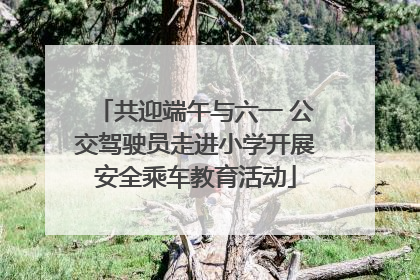 共迎端午与六一 公交驾驶员走进小学开展安全乘车教育活动