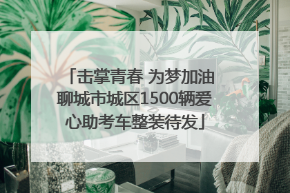 击掌青春 为梦加油 聊城市城区1500辆爱心助考车整装待发