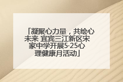 凝聚心力量，共绘心未来 宜宾三江新区宋家中学开展5·25心理健康月活动