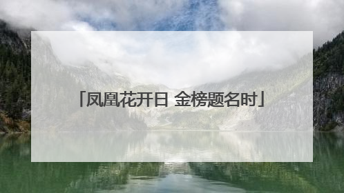 凤凰花开日 金榜题名时