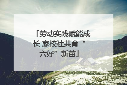 劳动实践赋能成长 家校社共育“六好”新苗