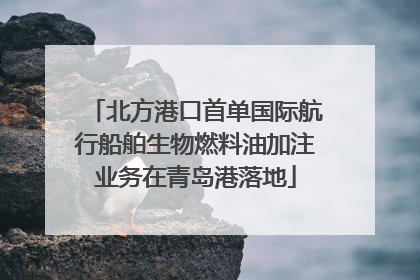 北方港口首单国际航行船舶生物燃料油加注业务在青岛港落地