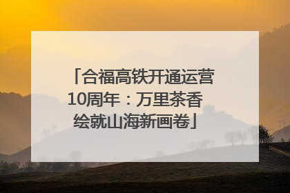 合福高铁开通运营10周年：万里茶香绘就山海新画卷