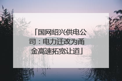 国网绍兴供电公司：电力迁改为甬金高速拓宽让道
