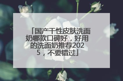 国产干性皮肤洗面奶哪款口碑好，好用的洗面奶推荐2025，不要错过