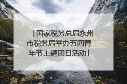 国家税务总局永州市税务局举办五四青年节主题团日活动