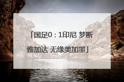 国足0∶1印尼 梦断雅加达 无缘美加墨