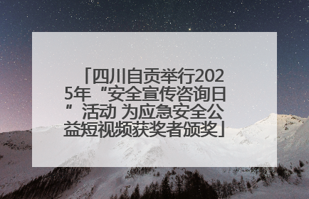 四川自贡举行2025年“安全宣传咨询日”活动 为应急安全公益短视频获奖者颁奖