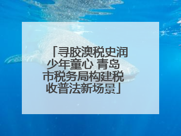 寻胶澳税史润少年童心 青岛市税务局构建税收普法新场景