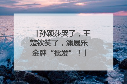 孙颖莎哭了，王楚钦笑了，潘展乐金牌“批发”！