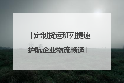 定制货运班列提速 护航企业物流畅通