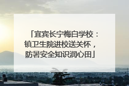 宜宾长宁梅白学校：镇卫生院进校送关怀，防暑安全知识润心田