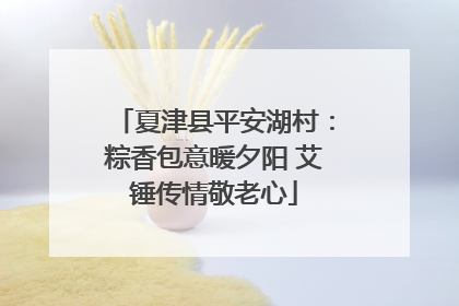 夏津县平安湖村：粽香包意暖夕阳 艾锤传情敬老心
