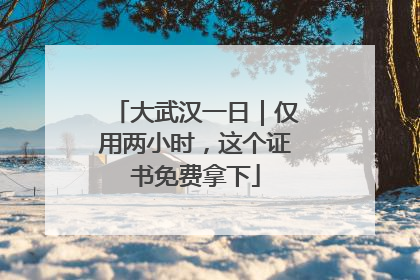 大武汉一日｜仅用两小时，这个证书免费拿下