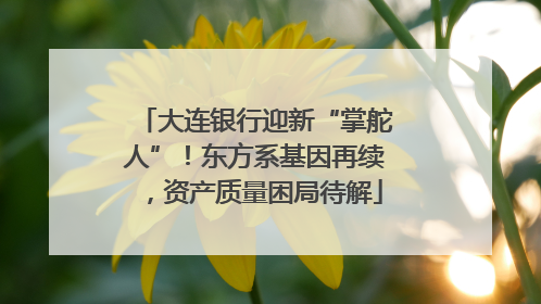 大连银行迎新“掌舵人”！东方系基因再续，资产质量困局待解