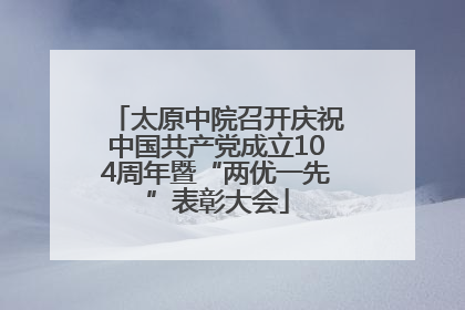 太原中院召开庆祝中国共产党成立104周年暨“两优一先”表彰大会