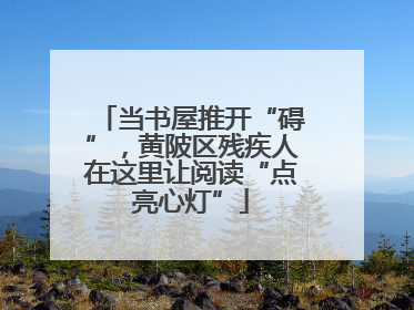 当书屋推开“碍”，黄陂区残疾人在这里让阅读“点亮心灯”