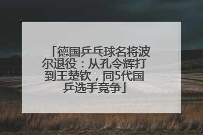 德国乒乓球名将波尔退役：从孔令辉打到王楚钦，同5代国乒选手竞争