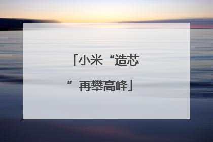 小米“造芯”再攀高峰