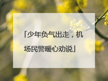 少年负气出走，机场民警暖心劝说