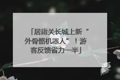 居庸关长城上新“外骨骼机器人”！游客反馈省力一半
