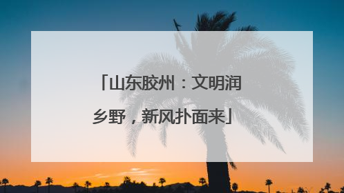 山东胶州：文明润乡野，新风扑面来
