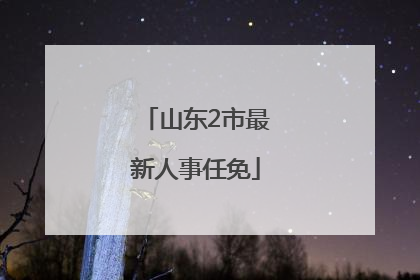 山东2市最新人事任免