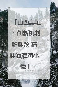 山西襄垣：创新机制解难题 精准滴灌润小微