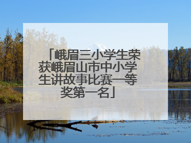 峨眉三小学生荣获峨眉山市中小学生讲故事比赛一等奖第一名