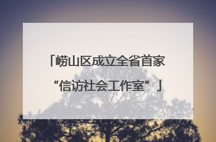 崂山区成立全省首家“信访社会工作室”