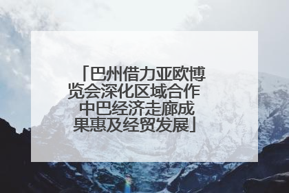 巴州借力亚欧博览会深化区域合作 中巴经济走廊成果惠及经贸发展