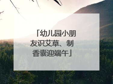 幼儿园小朋友识艾草、制香囊迎端午