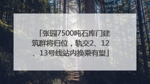 张园7500吨石库门建筑群将归位，轨交2、12、13号线站内换乘有望