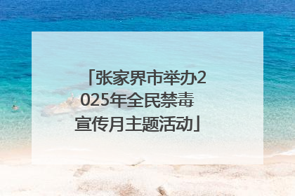 张家界市举办2025年全民禁毒宣传月主题活动