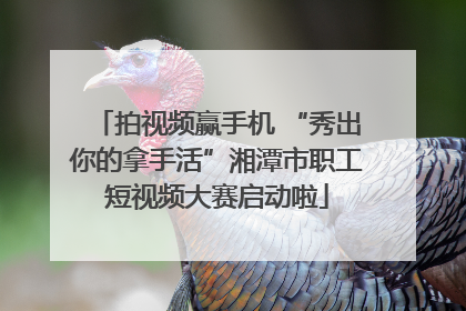 拍视频赢手机 “秀出你的拿手活”湘潭市职工短视频大赛启动啦