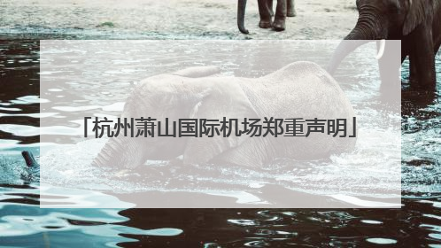 杭州萧山国际机场郑重声明