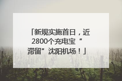 新规实施首日，近2800个充电宝“滞留”沈阳机场！