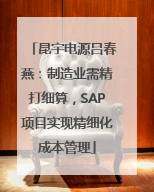 昆宇电源吕春燕：制造业需精打细算，SAP项目实现精细化成本管理