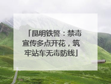 昆明铁警：禁毒宣传多点开花，筑牢站车无毒防线