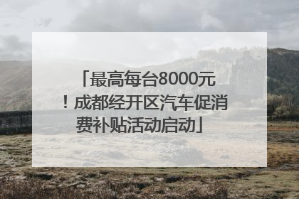 最高每台8000元！成都经开区汽车促消费补贴活动启动