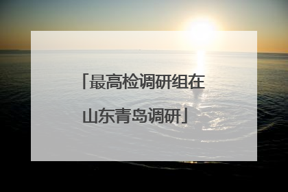 最高检调研组在山东青岛调研