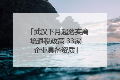 武汉下月起落实离境退税政策 33家企业具备资质