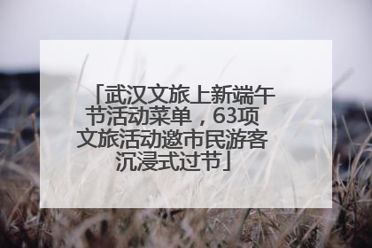 武汉文旅上新端午节活动菜单,63项文旅活动邀市民游客沉浸式过节