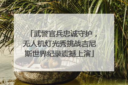 武警官兵忠诚守护，无人机灯光秀挑战吉尼斯世界纪录震撼上演