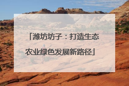 潍坊坊子：打造生态农业绿色发展新路径