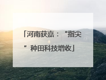 河南获嘉：“指尖”种田科技增收