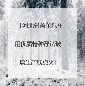 河北省首条汽车用优质特种浮法玻璃生产线点火