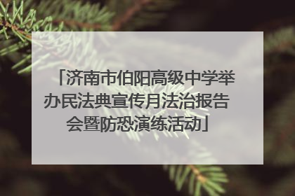济南市伯阳高级中学举办民法典宣传月法治报告会暨防恐演练活动