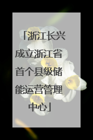 浙江长兴成立浙江省首个县级储能运营管理中心