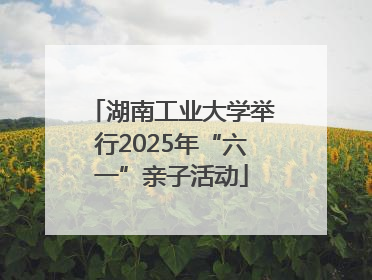 湖南工业大学举行2025年“六一”亲子活动